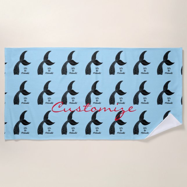 Let's Be Mermaids Thunder_Cove  Beach Towel (Front)
