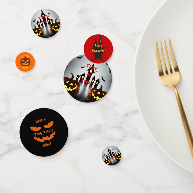 Let's be scary Happy Halloween Jack 'o Lantern Con Confetti (Group)