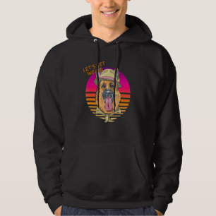 Let's Be Weird German Shepherd With Fedora Hat Sc Hoodie