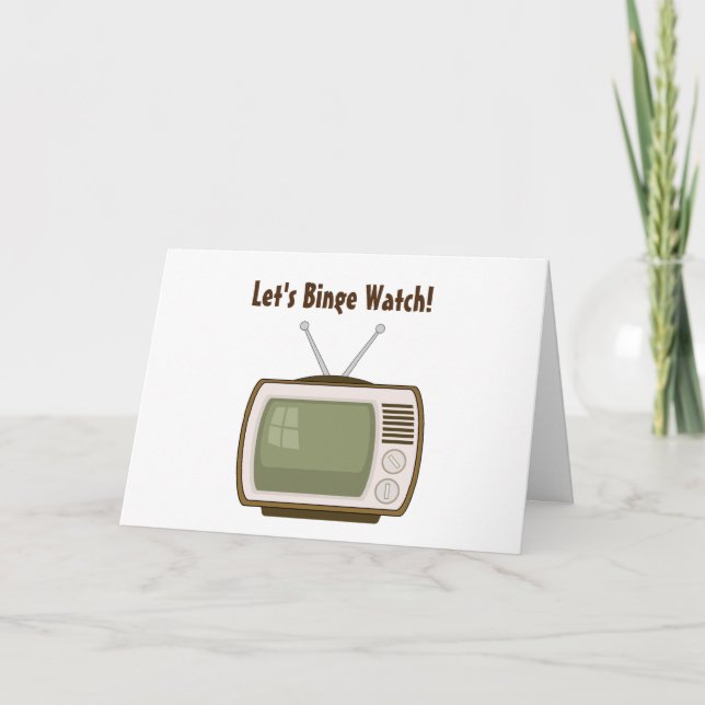 Let's Binge Watch TV Card (Front)