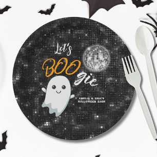 Let's BOOgie Disco Halloween Paper Plate