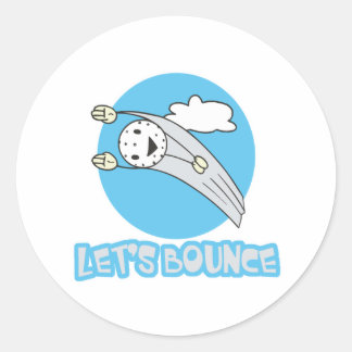 Lets Bounce Golf Ball Classic Round Sticker