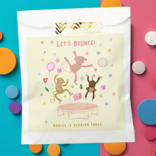 Let's bounce jumping monkeys kids birthday favour bags