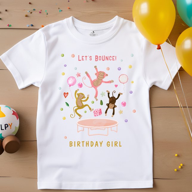 Let's bounce jumping monkeys kids birthday T-Shirt (Creator Uploaded)