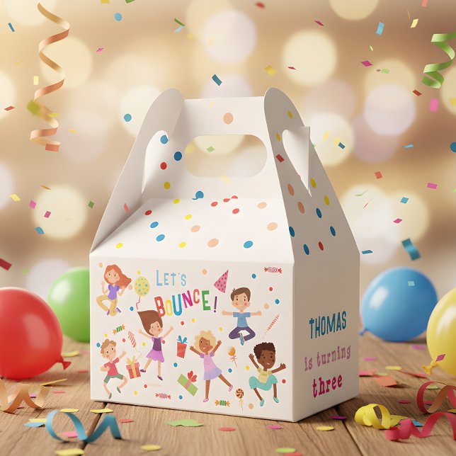 Let's bounce jumping park kids birthday favour box (Creator Uploaded)