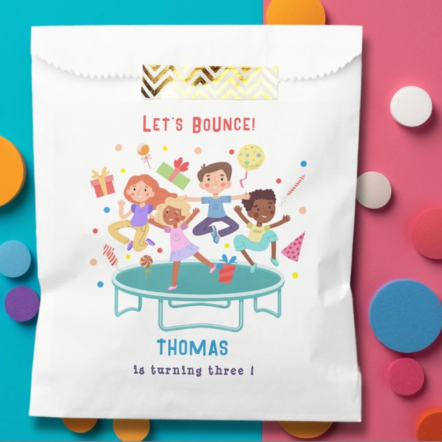 Let's bounce jumping trampoline park kids birthday favour bags (Creator Uploaded)
