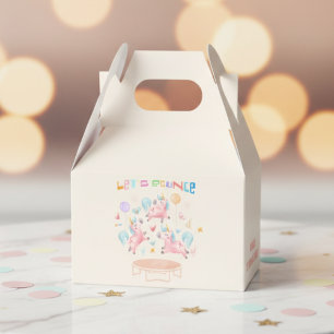 Let's bounce jumping unicorns kids birthday favour box