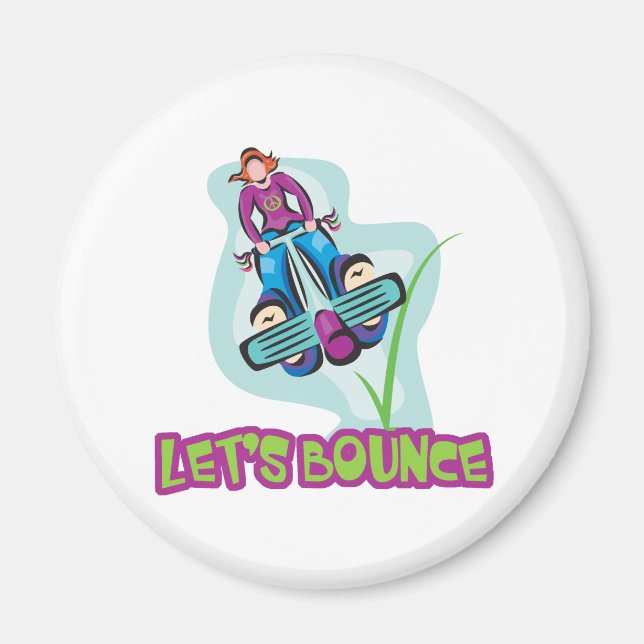 Lets Bounce Pogo Stick Magnet (Front)
