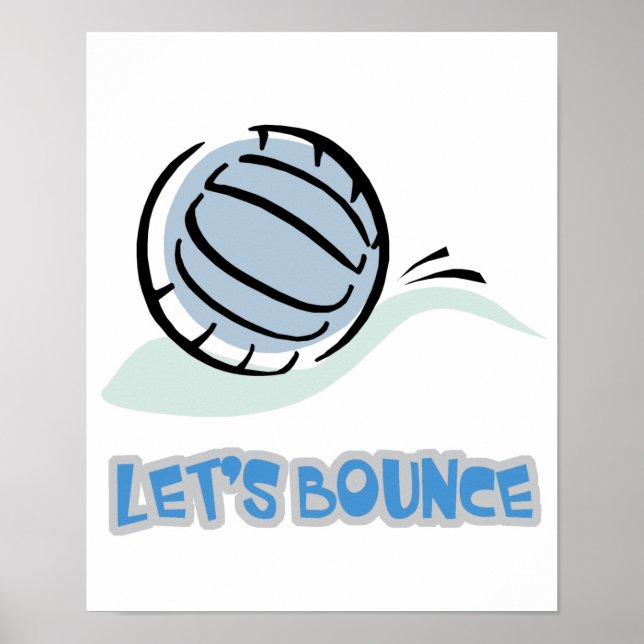 Lets Bounce Volleyball Poster (Front)