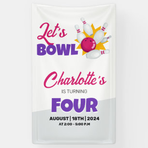 Let's Bowl Kids Bowling Birthday Party Banner