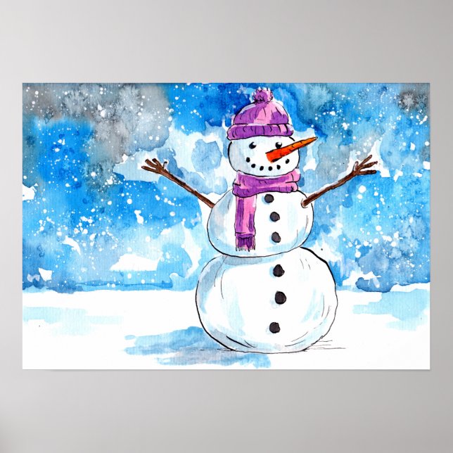 Let's build a Snowman Poster (Front)
