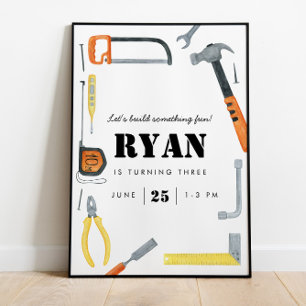 Let's Build! Boys Construction Budget Welcome Sign