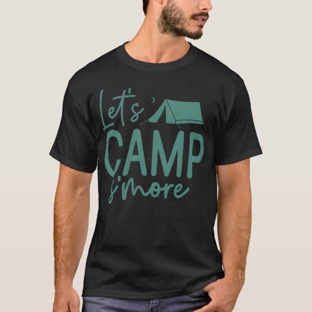 Lets Camp Smore Camping Adventure Lover Camp vinta T-Shirt (Front)