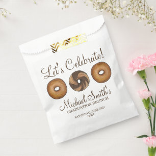 Let's Celebrate Bagel Graduation Party Brunch Favour Bags