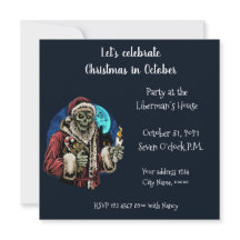 Let's celebrate Christmas in October Invitation