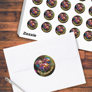 Let's Celebrate Colourful Classic Round Sticker