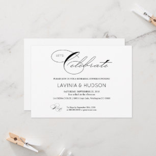 Lets Celebrate Elegant Calligraphy Invitation