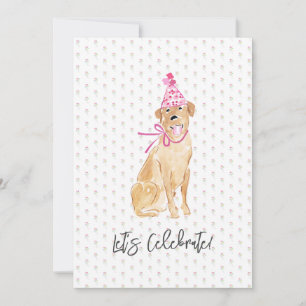 Lets Celebrate! Golden Dog Birthday Hat Balloons