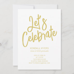 Let's Celebrate Grad Party with Photo Invitation