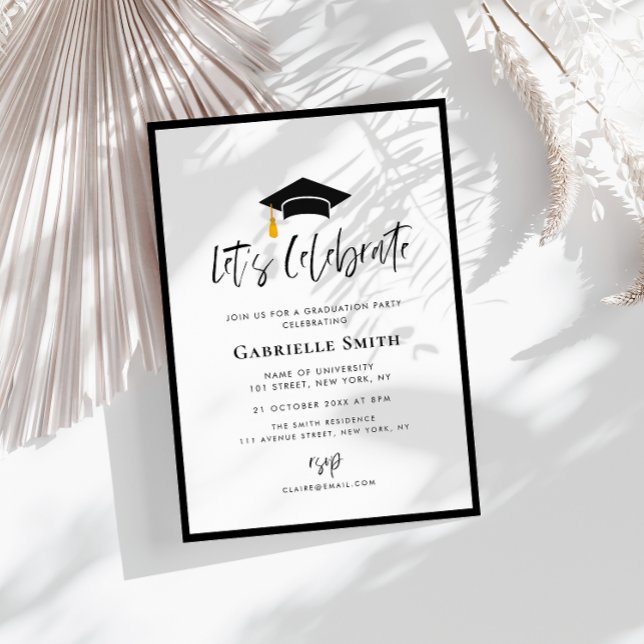 Let's celebrate graduation party invitation (Creator Uploaded)