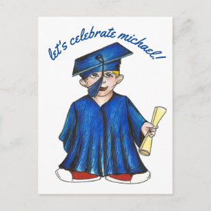 Let's Celebrate Graduation Party Invitation Postcard