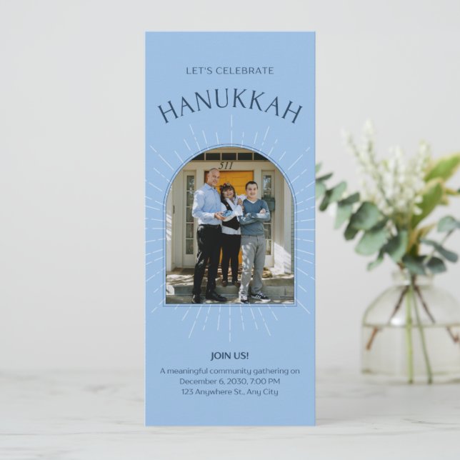 Let's Celebrate Hanukkah Card (Standing Front)