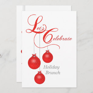Let's Celebrate Holiday Brunch Invitation