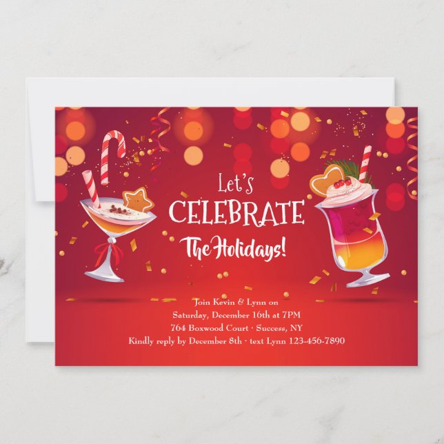 Let's Celebrate Holiday Party Invitation (Front)