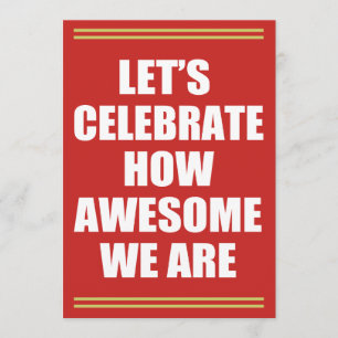 Let's Celebrate How Awesome We Are Friendsgiving Invitation