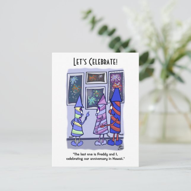 Let's Celebrate Independence Day Postcard (Standing Front)