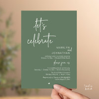 Let's Celebrate, Minimal Modern Wedding Reception