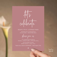 Let's Celebrate, Modern Minimal Wedding Reception