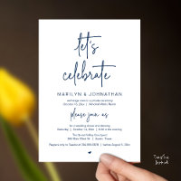 Let's Celebrate, Modern Minimal Wedding Reception
