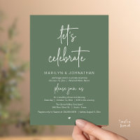 Let's Celebrate, Modern Minimal Wedding Reception