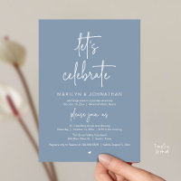 Let's Celebrate, Modern Minimal Wedding Reception