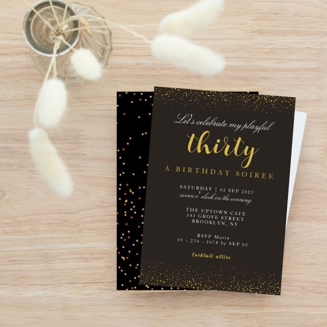 Let's Celebrate My Playful Thirty Birthday Soiree Invitation (Creator Uploaded)