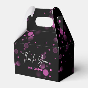 Let's Celebrate Pink Bokeh Gradient Black Birthday Favour Box