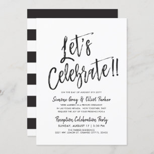 Let's Celebrate   Post Wedding Party Invitation