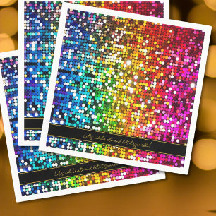 Let's celebrate Sparkling Sequins  Napkin