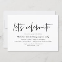 Let's celebrate, Surprise Birthday Party