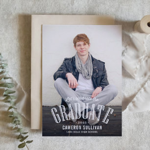Let's Celebrate the Graduate Photo Graduation Invitation