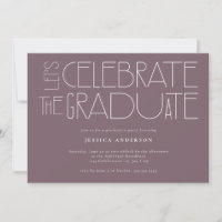 Let's celebrate the Graduate Purple Graduation