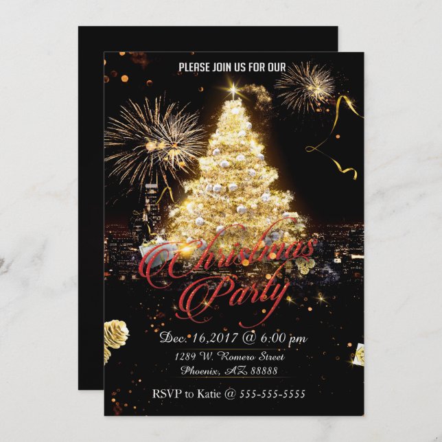 Let's Celebrate The Holidays Invitation (Front/Back)