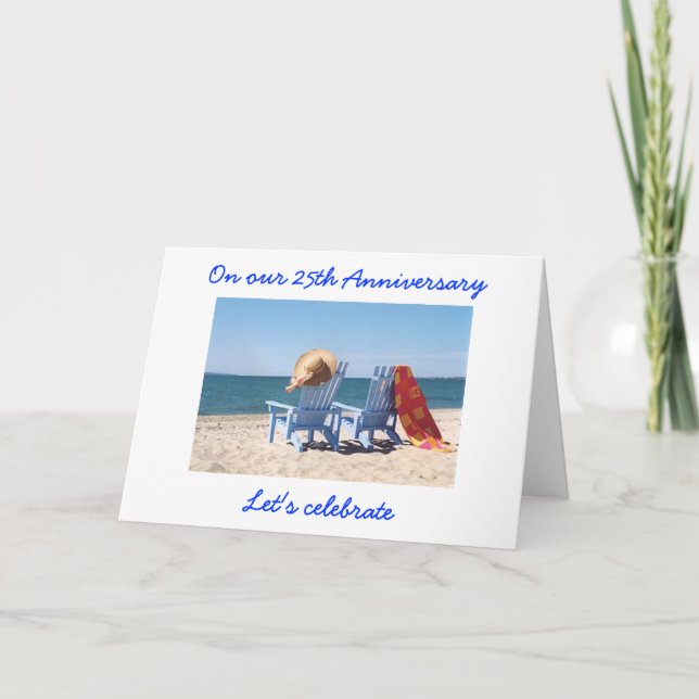 LET'S CELEBRATE "US" -  25th WEDDING ANNIVERARY Card (Front)