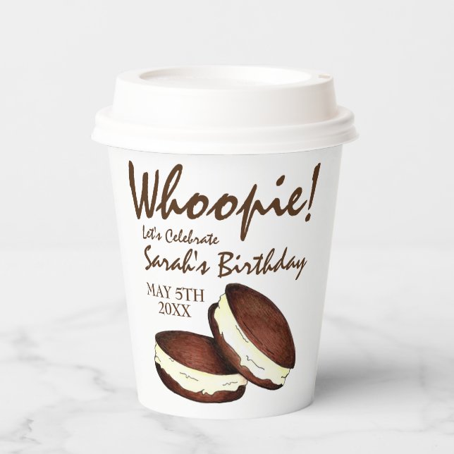 Let's Celebrate! Whoopie Pies Birthday Party Paper Cups (Front)