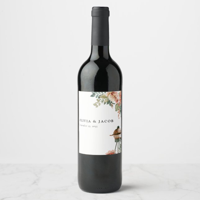 Let's Celebrate with BBQ Couples Shower Wine Label (Front)