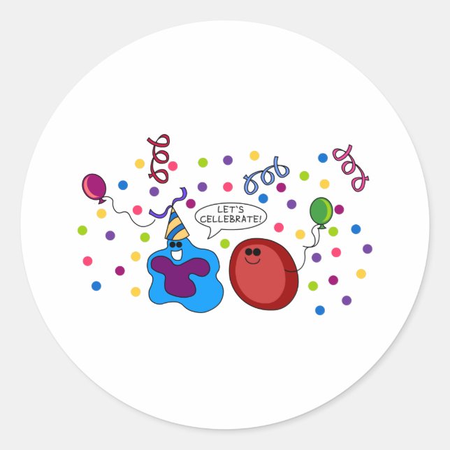 Let's Cellebrate Classic Round Sticker (Front)