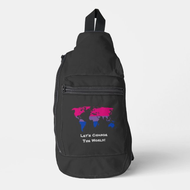 Let's Change the World  Sling Bag (Front)