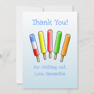 Let's Chill Birthday Thank You Card