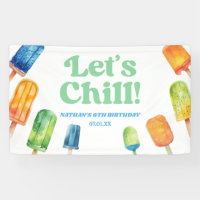 Let's Chill Blue Retro Popsicle Birthday Party